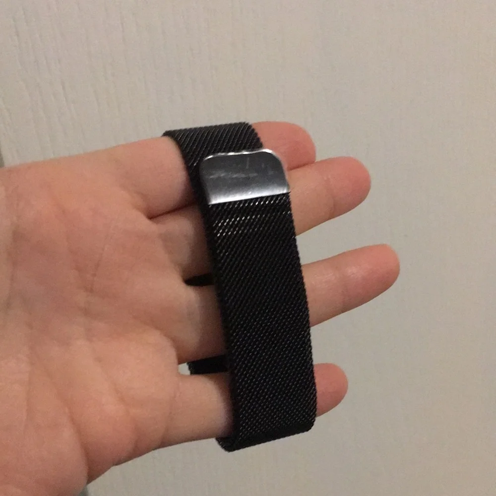 Black Steel Mesh Apple Watch Band